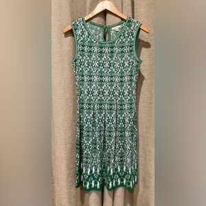 Sophie Max Green Floral Dress, Size Medium